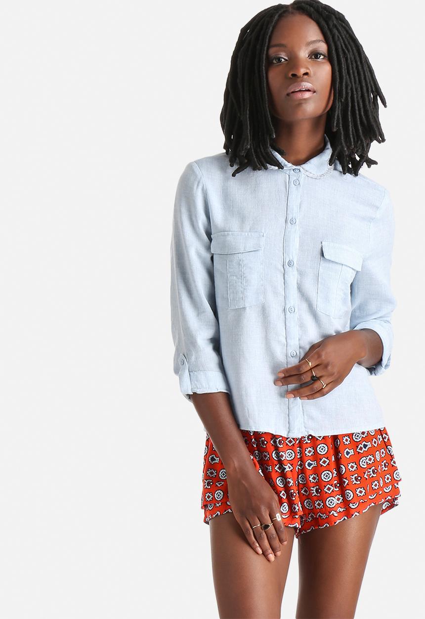 Vero Moda - Emily 3/4 Round Collar Shirt