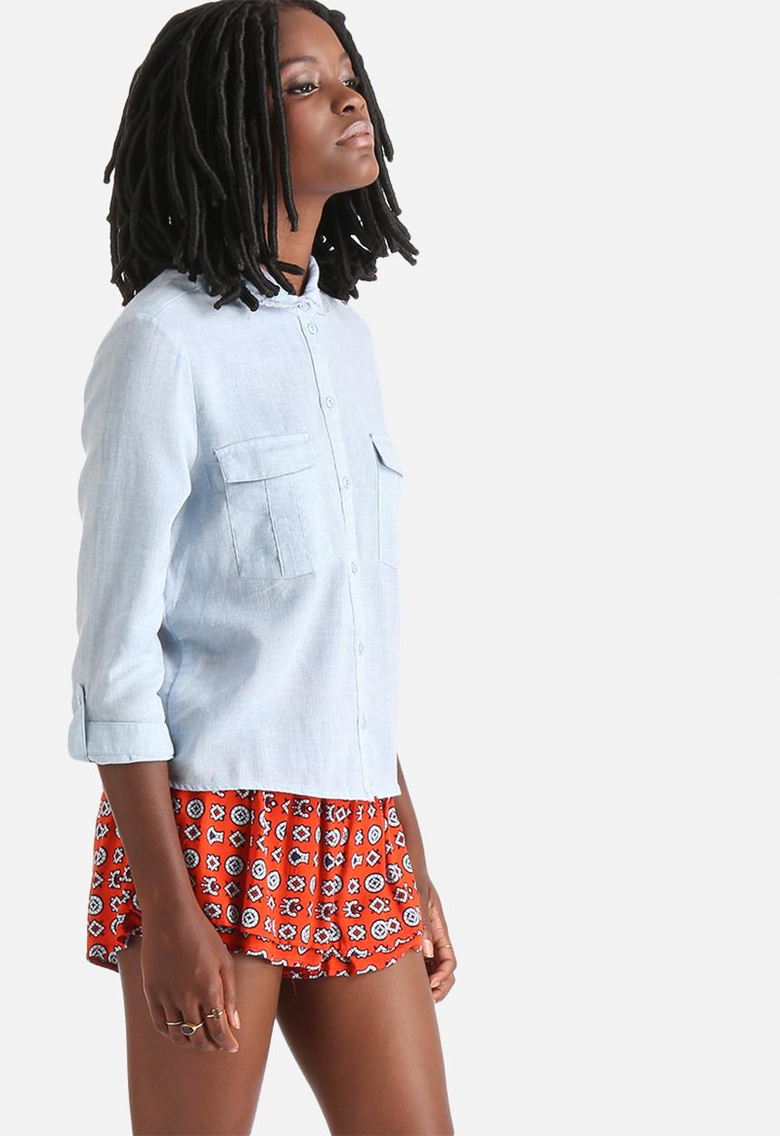 Vero Moda - Emily 3/4 Round Collar Shirt