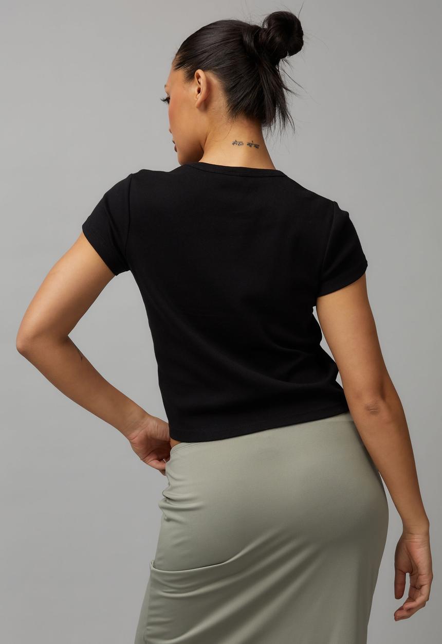 Factorie - Slim fit tee - black