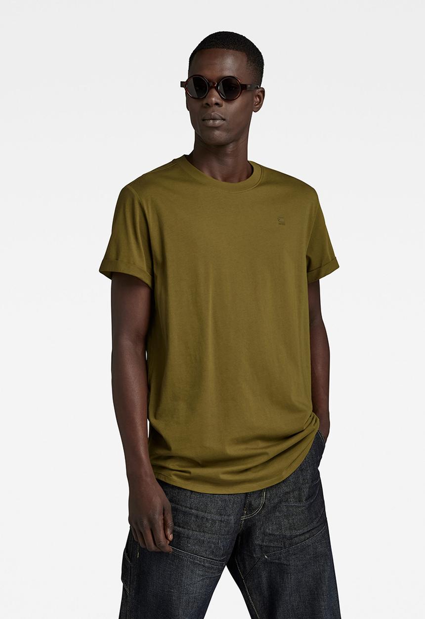 G-STAR - Lash r t short sleeve compact jersey o - tobacco