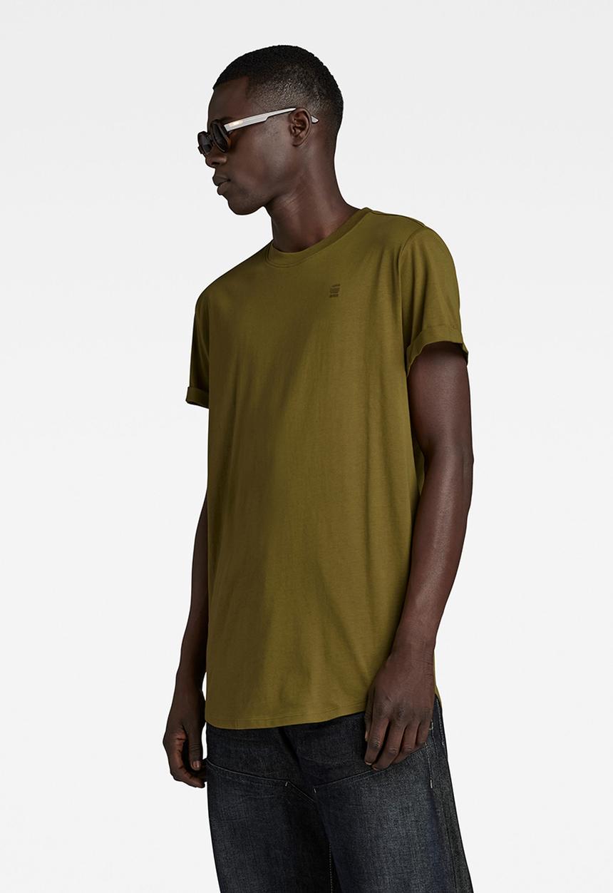 G-STAR - Lash r t short sleeve compact jersey o - tobacco