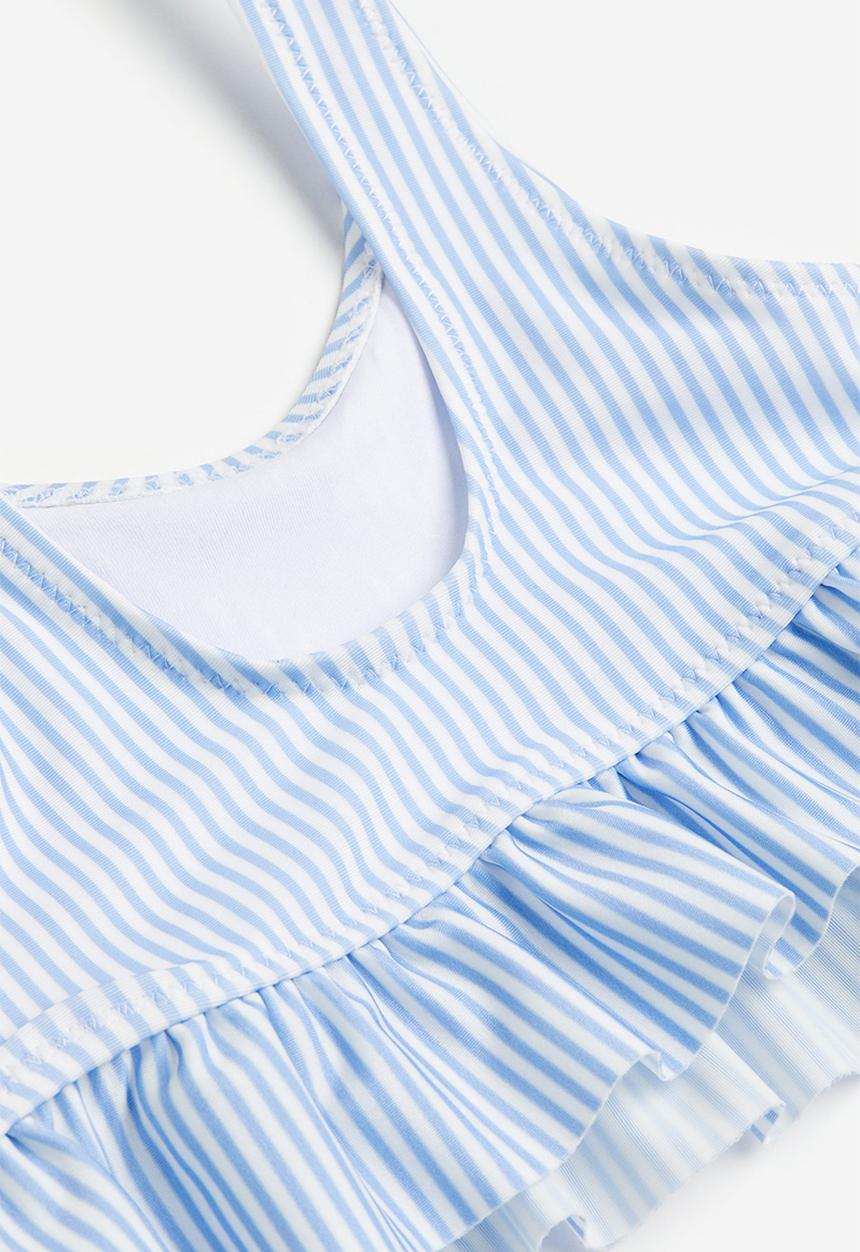 H&M - Flounced bikini - light blue striped