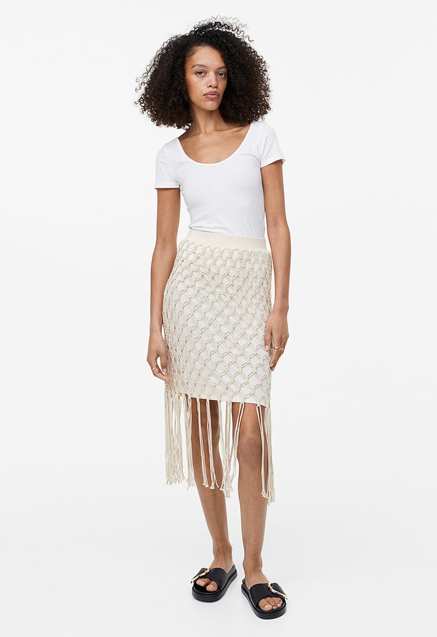 H&M - Fitted T-shirt - white