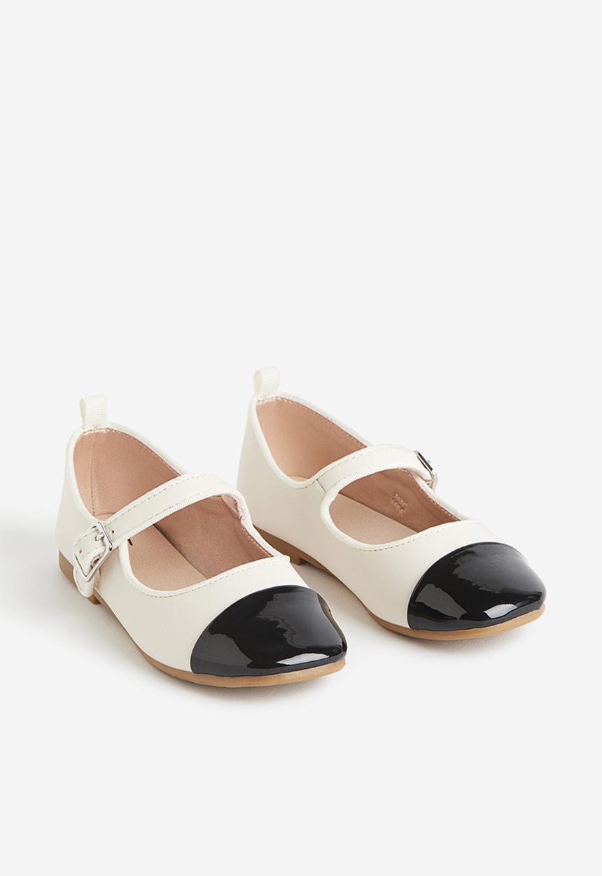 H&M - Ballet pumps - white & black