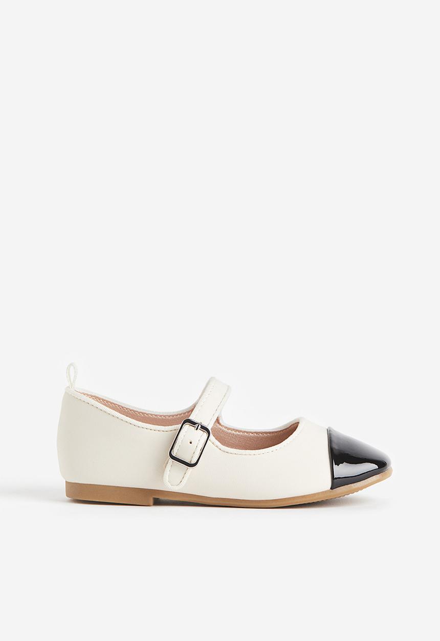 H&M - Ballet pumps - white & black