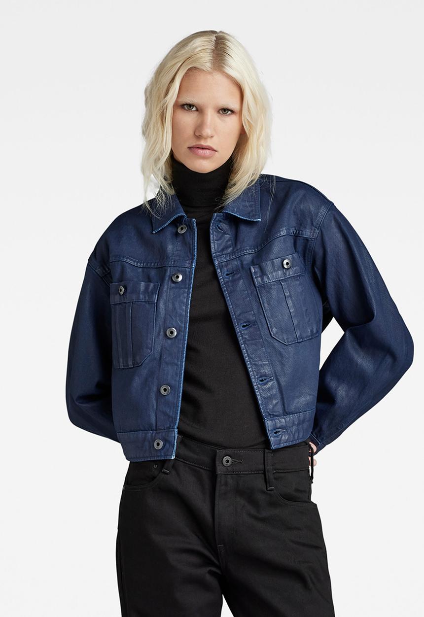 G-STAR - Cropped utility jacket - luna blue cobler