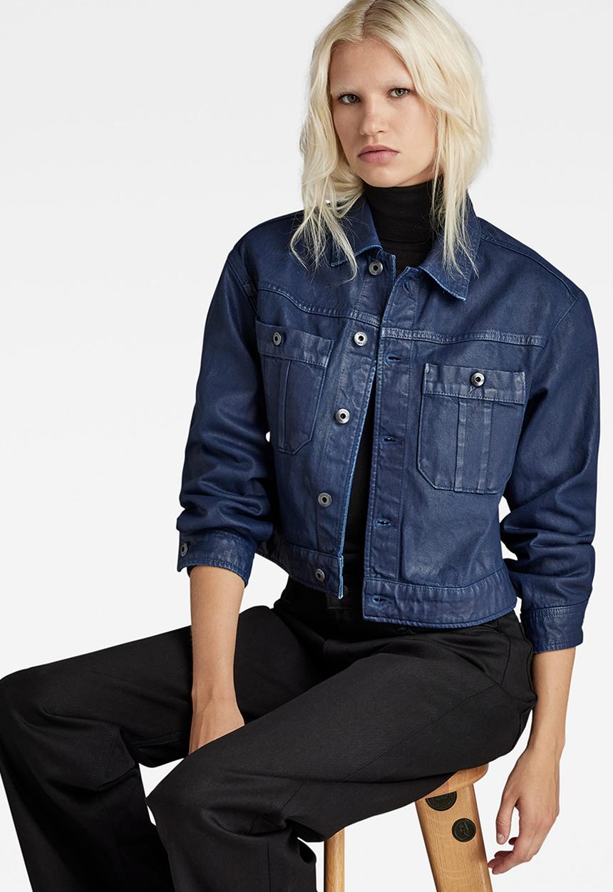 G-STAR - Cropped utility jacket - luna blue cobler