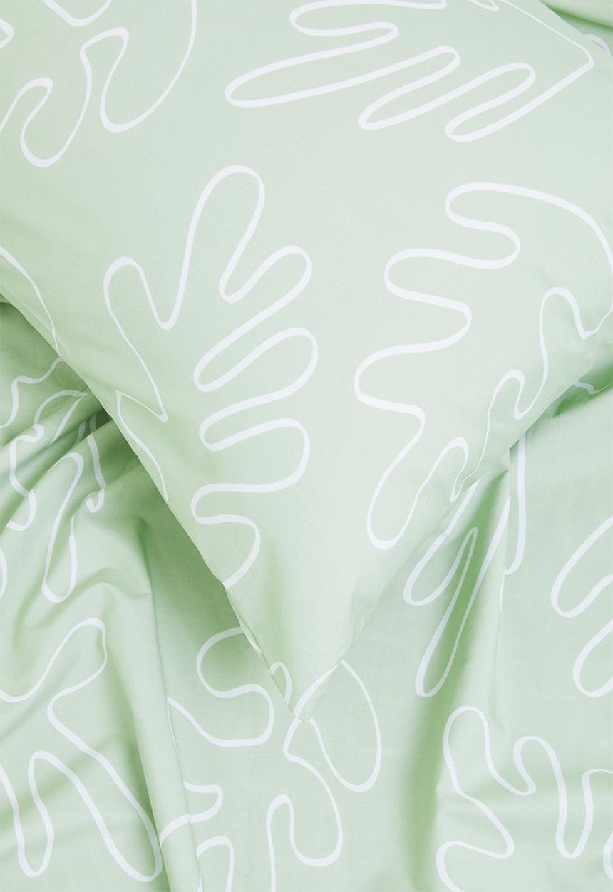 Sixth Floor - Fleur printed cotton duvet cover set - green