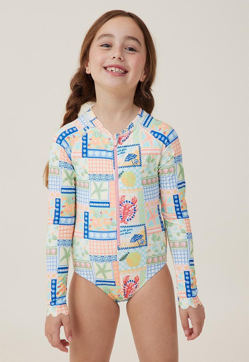 Cotton On - Lydia one piece - amalfi stamp
