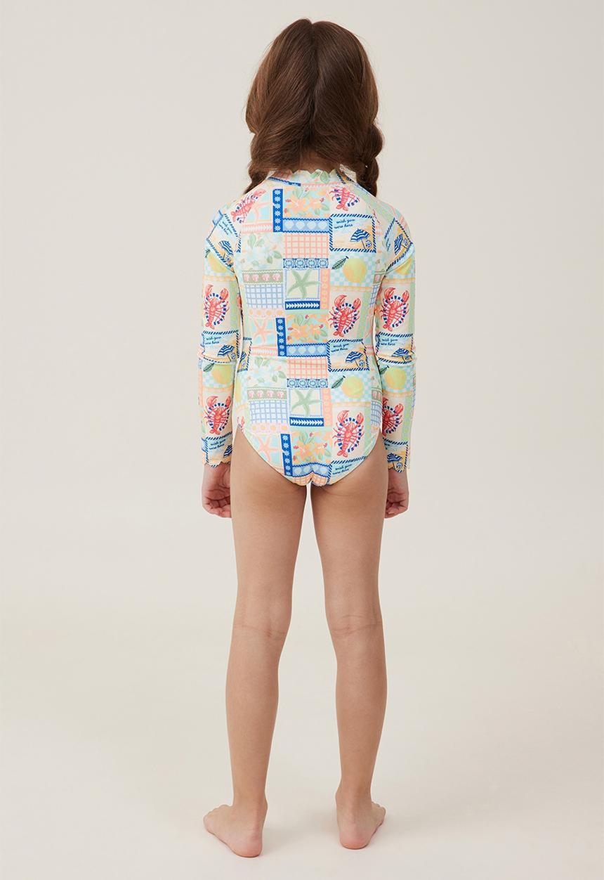 Cotton On - Lydia one piece - amalfi stamp