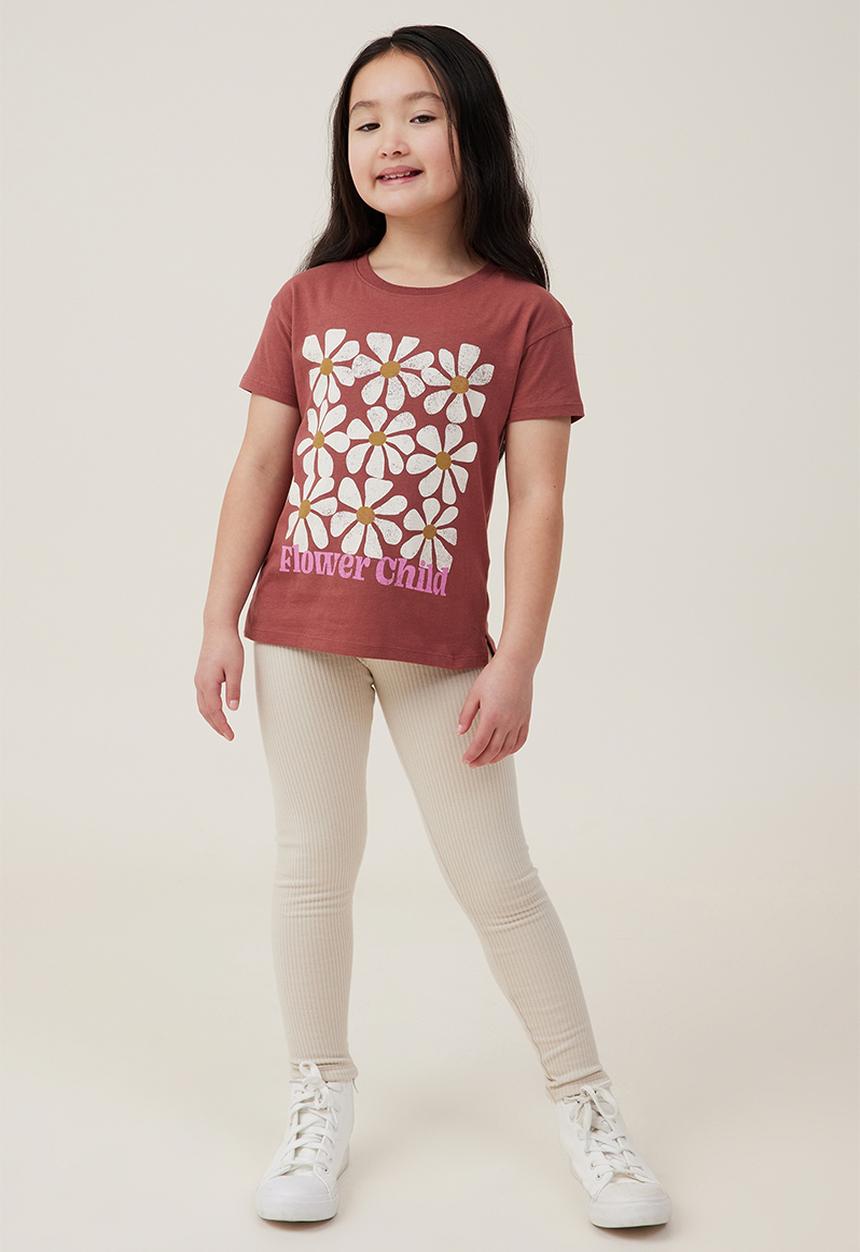 Cotton On - Poppy short sleeve print tee - henna/flower child