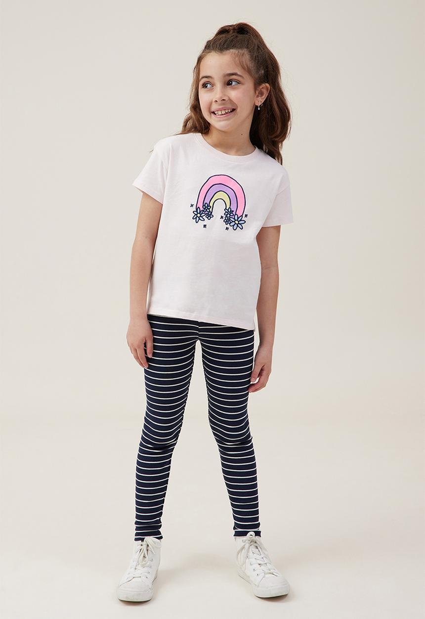 Cotton On - Poppy short sleeve print tee - crystal pink/rainbow daisies