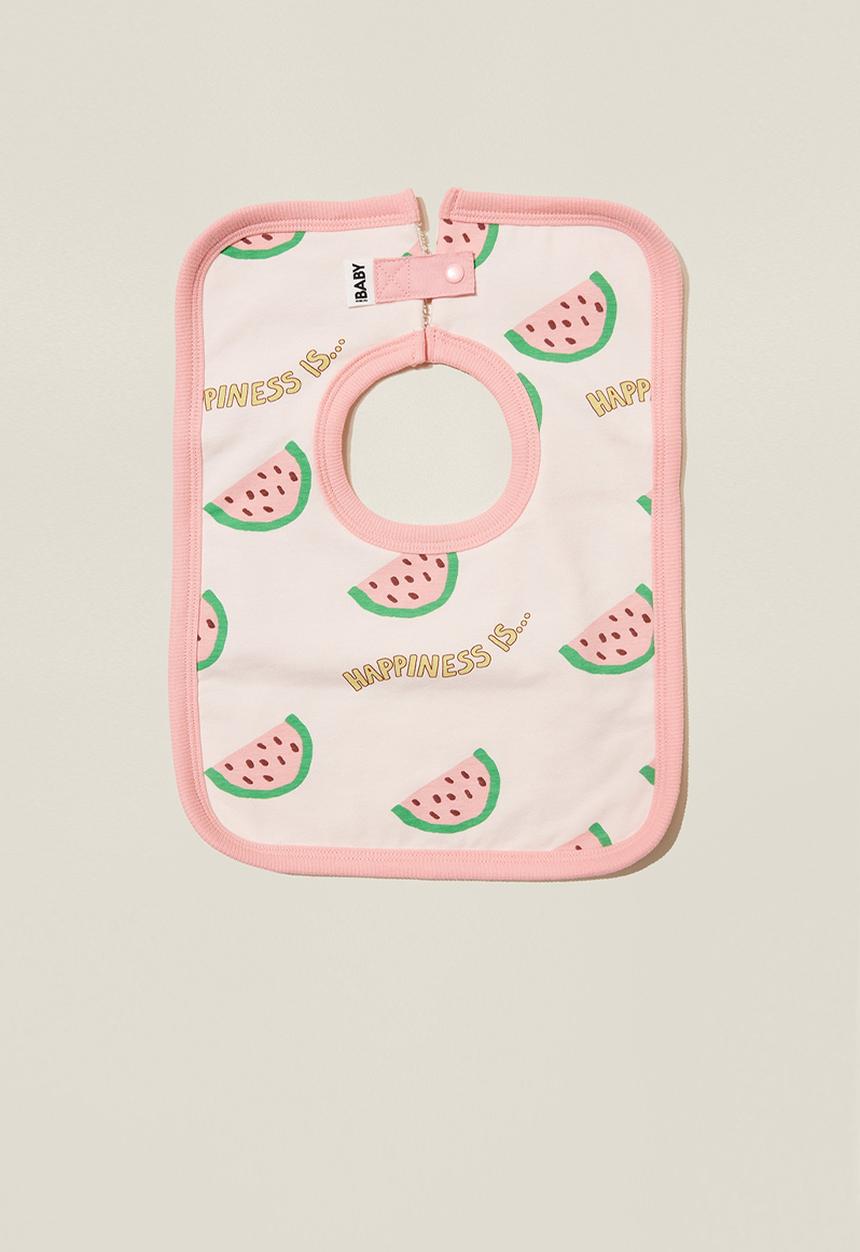 Cotton On - The square bib - crystal pink/happiness is