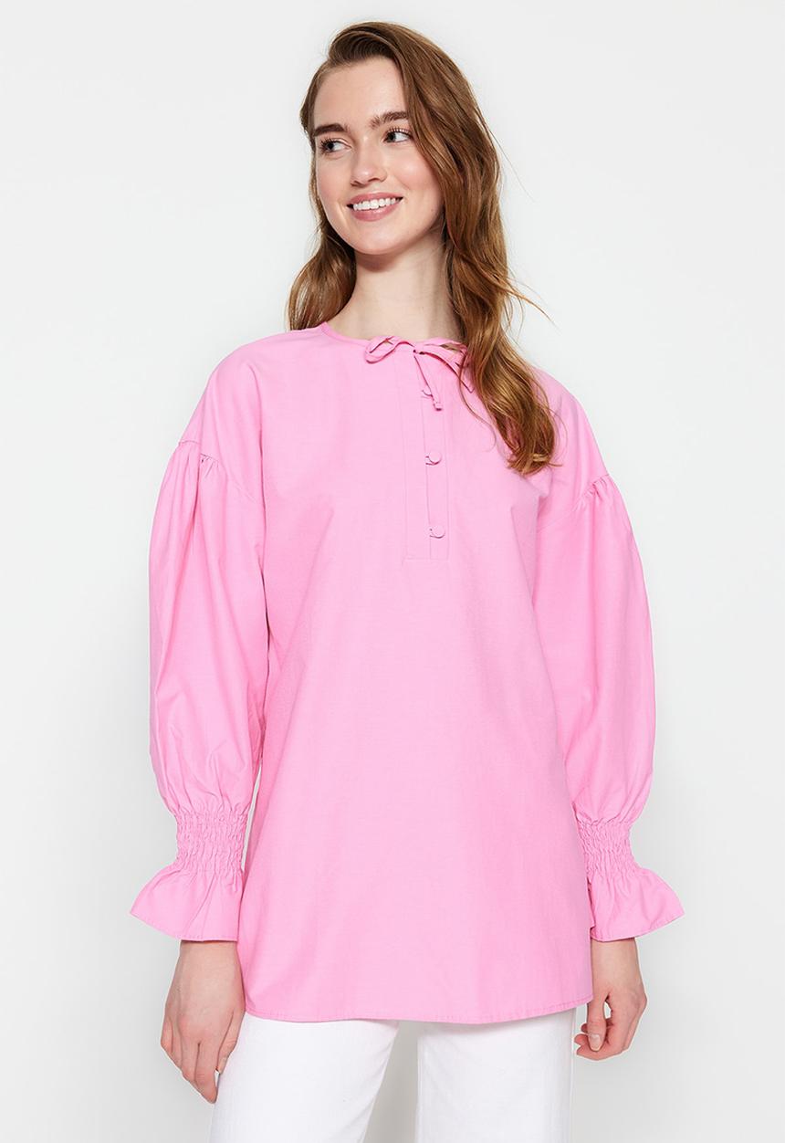Trendyol - Modest tunic shirt - pink