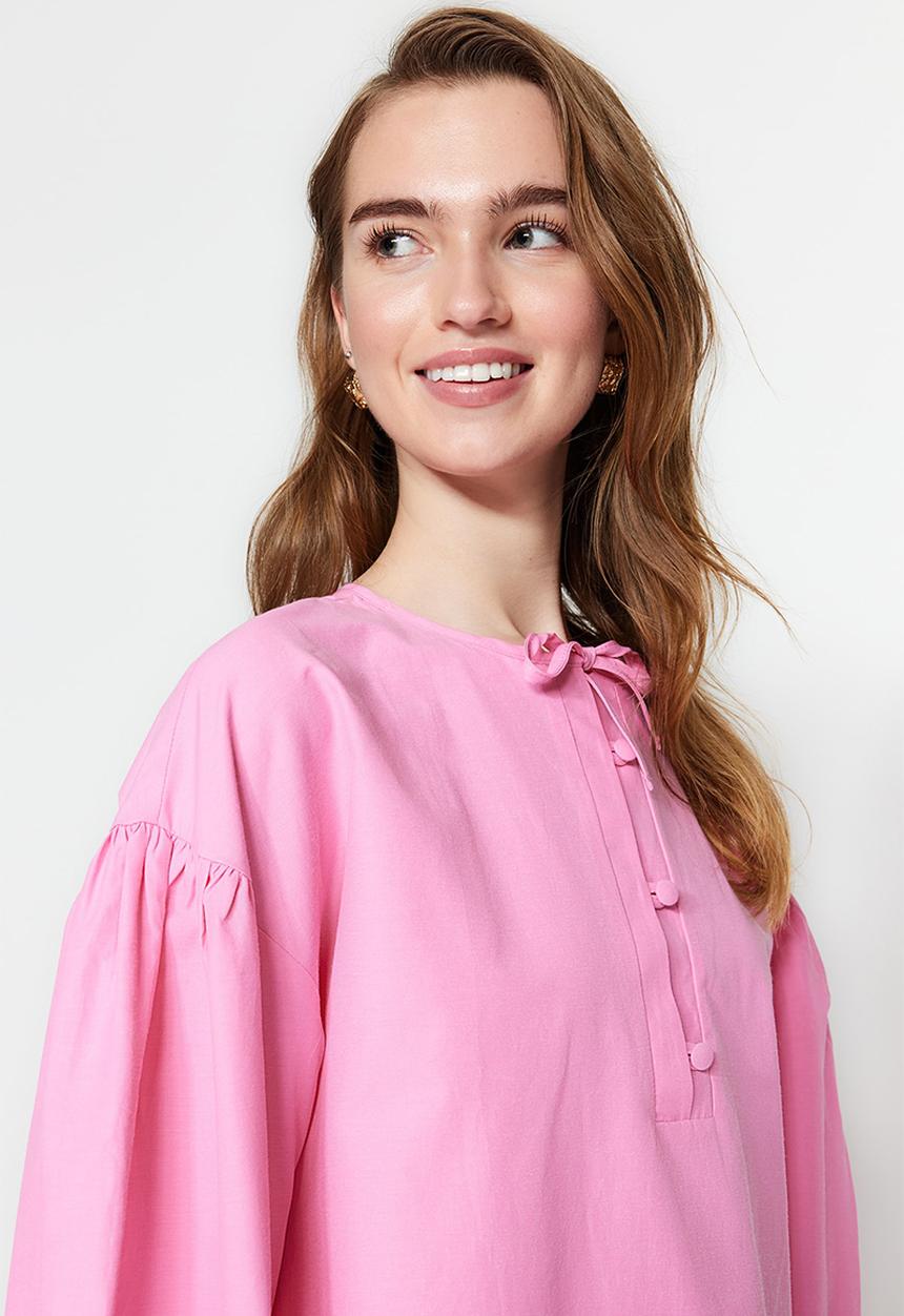 Trendyol - Modest tunic shirt - pink