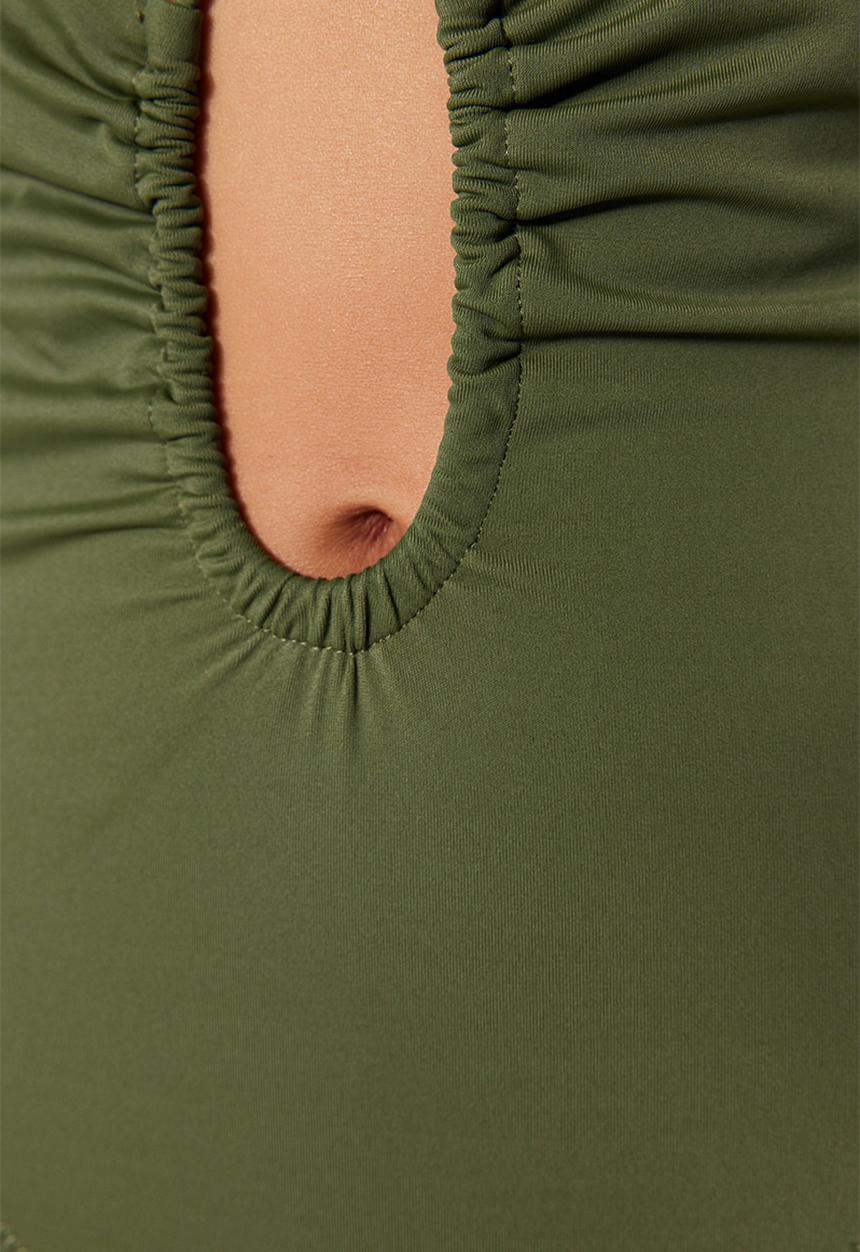 Trendyol - Cross over one piece - khaki