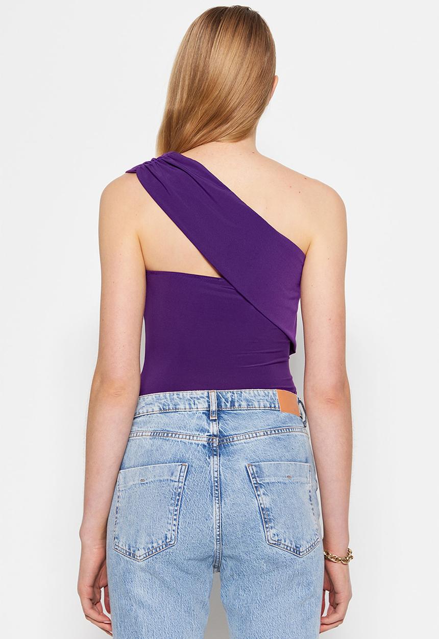 Trendyol - Assym cross over bodysuit - purple