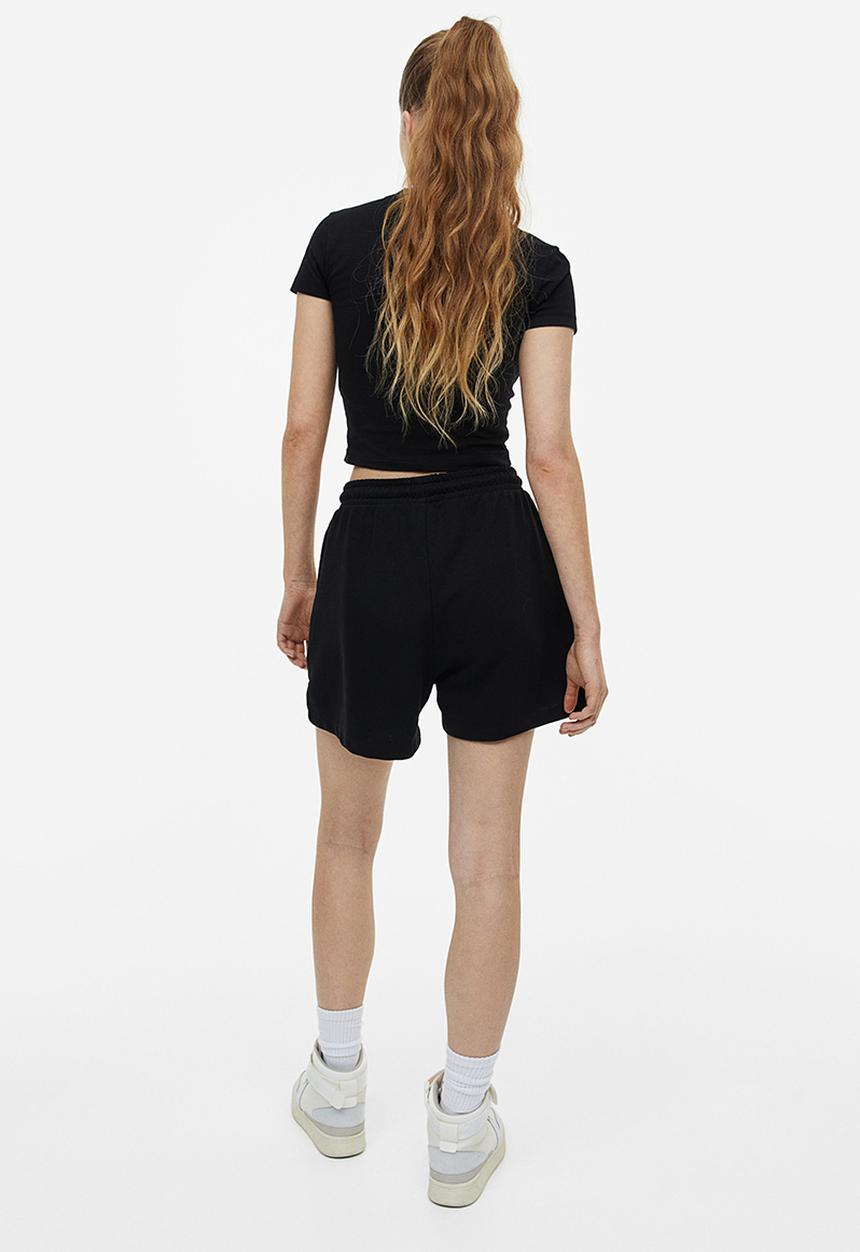 H&M - Sweatshirt shorts - black