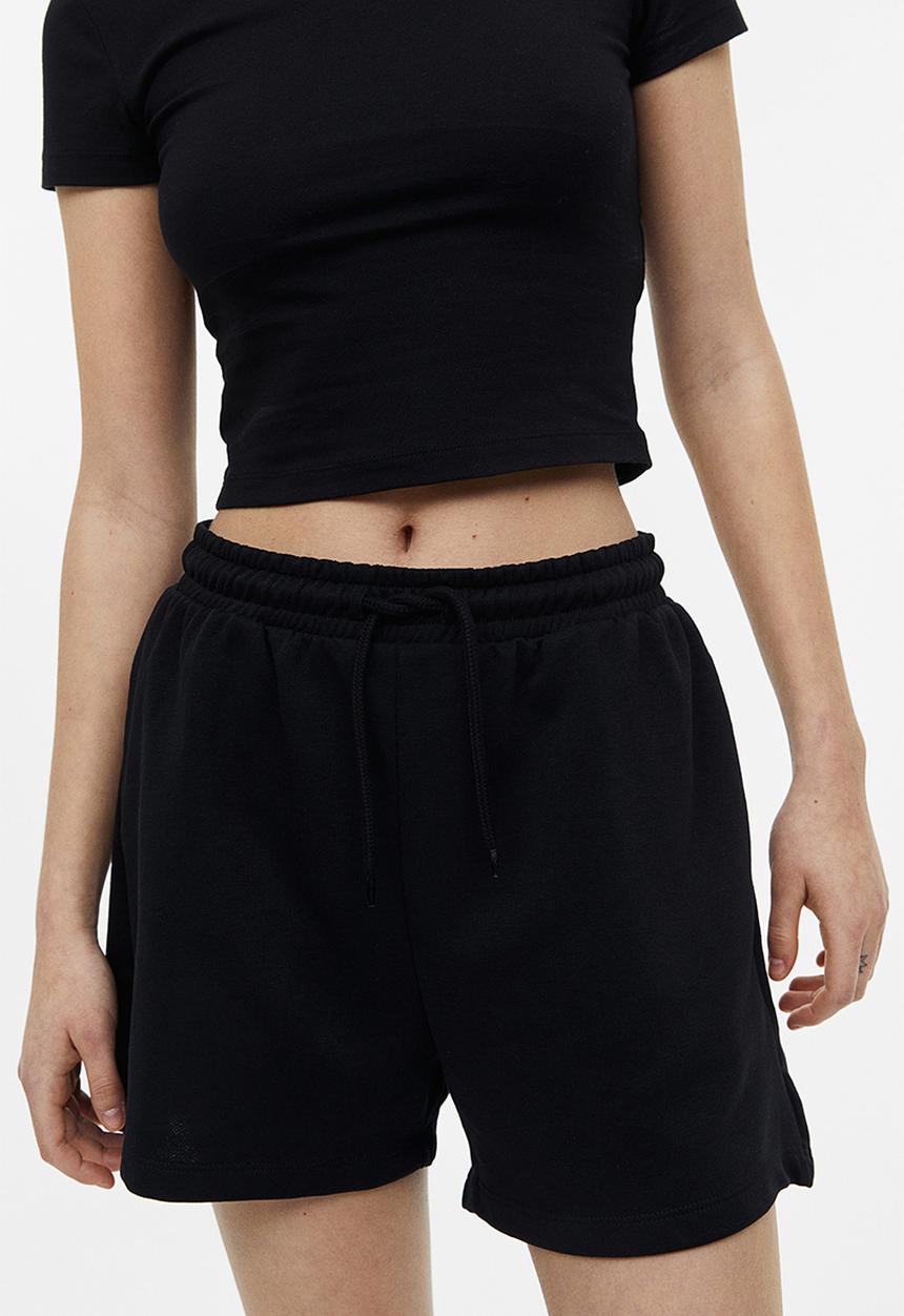 H&M - Sweatshirt shorts - black