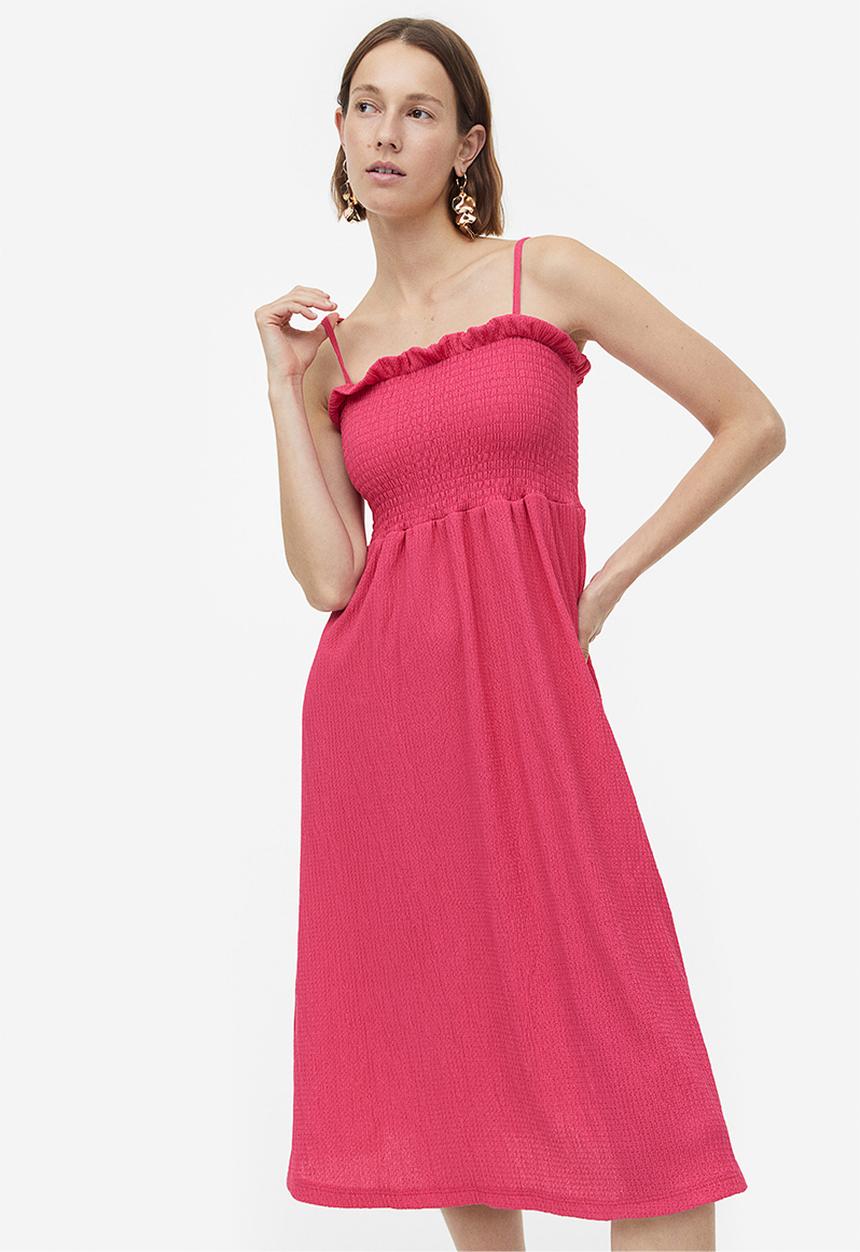 H&M - Smock-topped dress - cerise