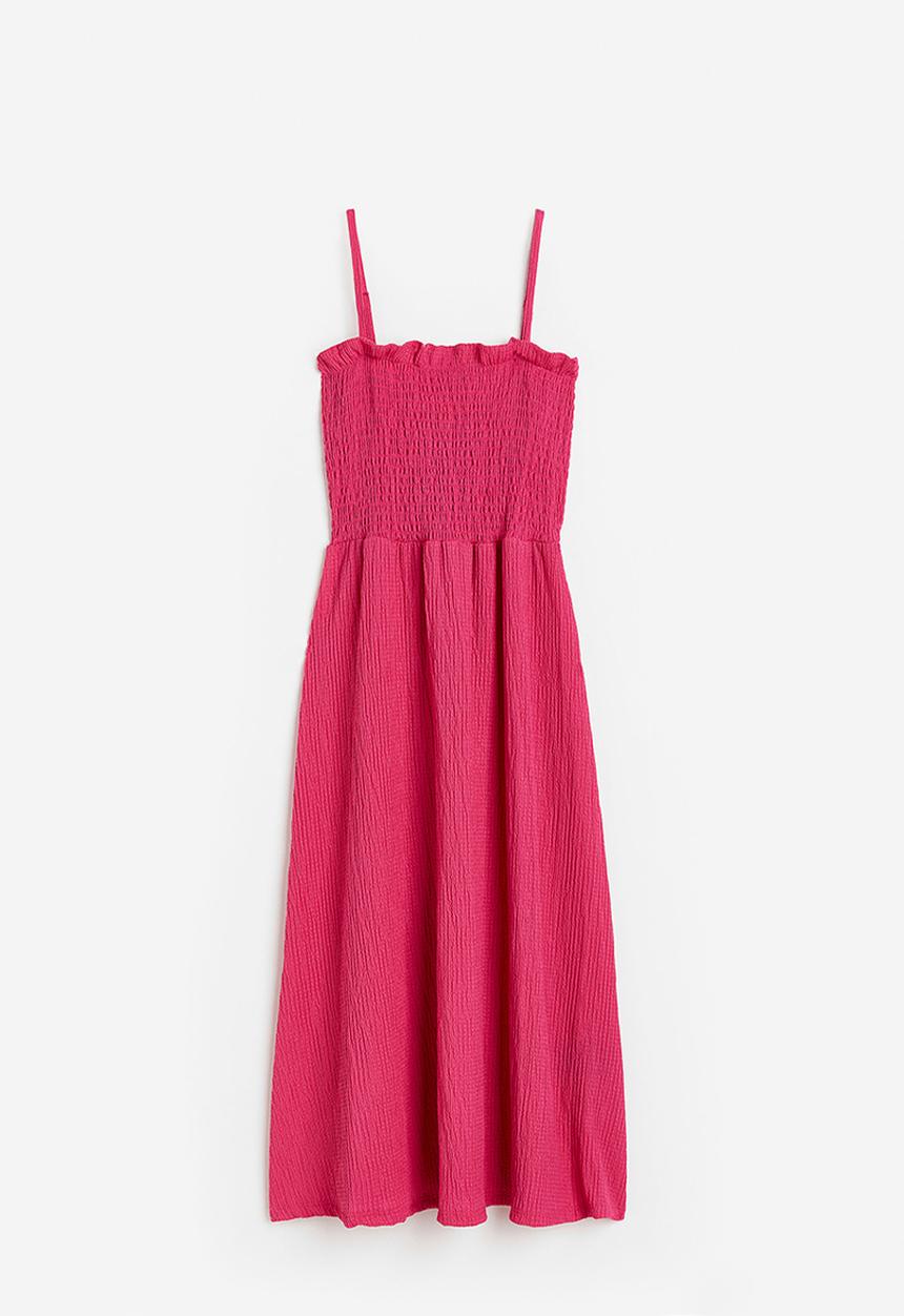 H&M - Smock-topped dress - cerise