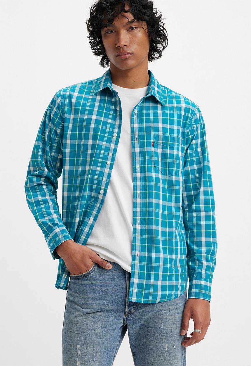 Levi’s® - Sunset 1 pocket standard - tatiana plaid ocean depths