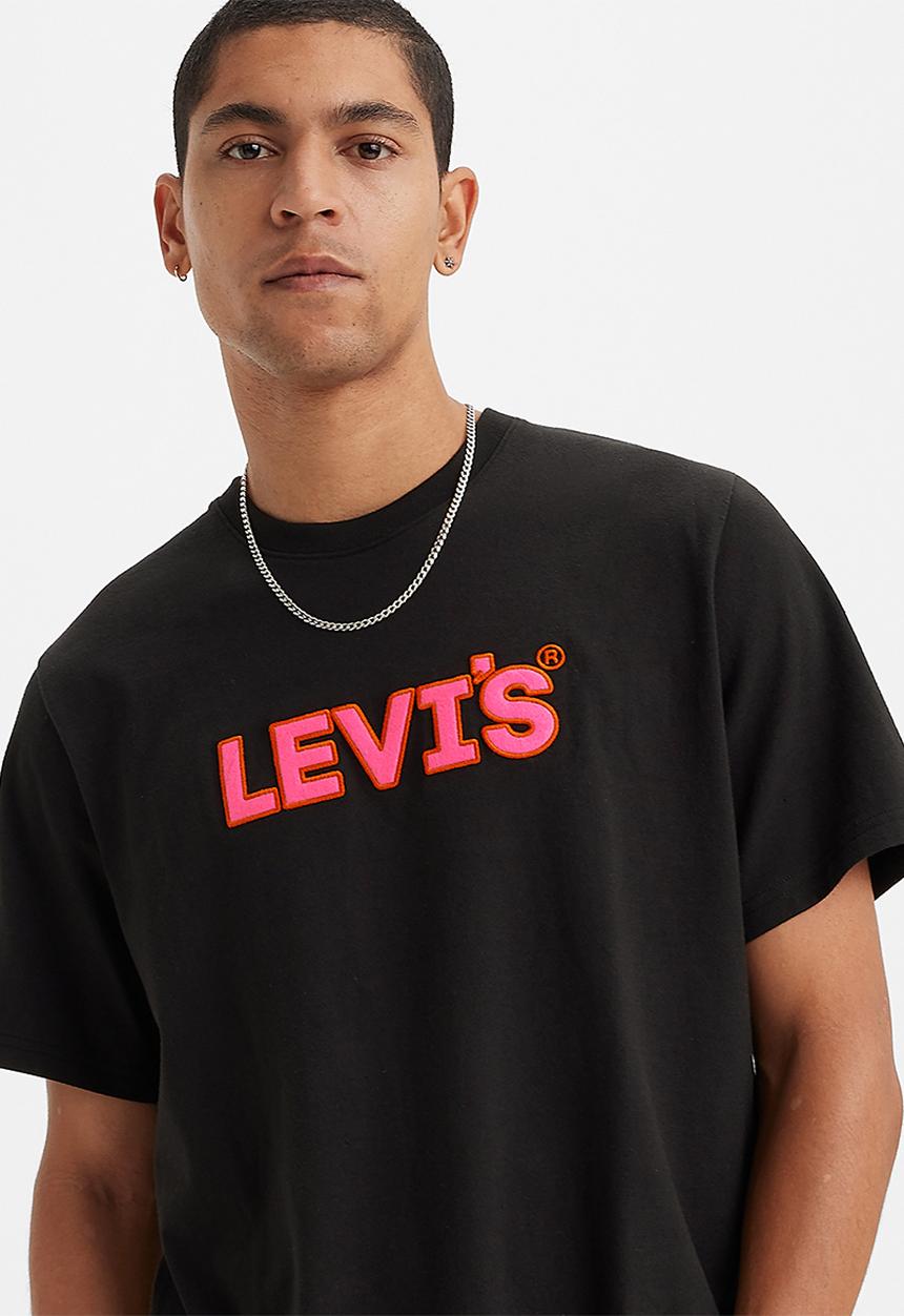 Levi’s® - Short sleeve relaxed fit tee za - headline logo caviar