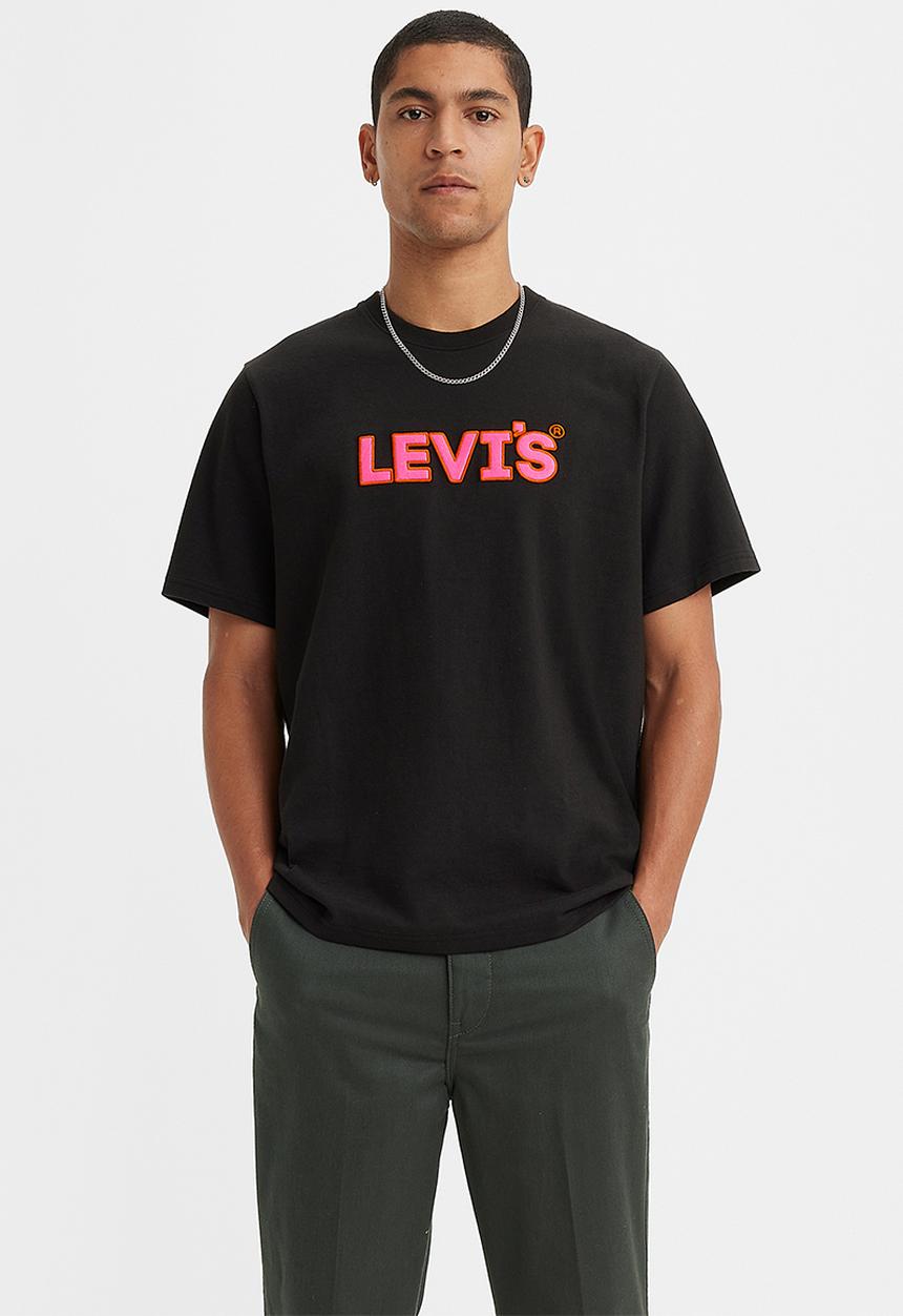 Levi’s® - Short sleeve relaxed fit tee za - headline logo caviar