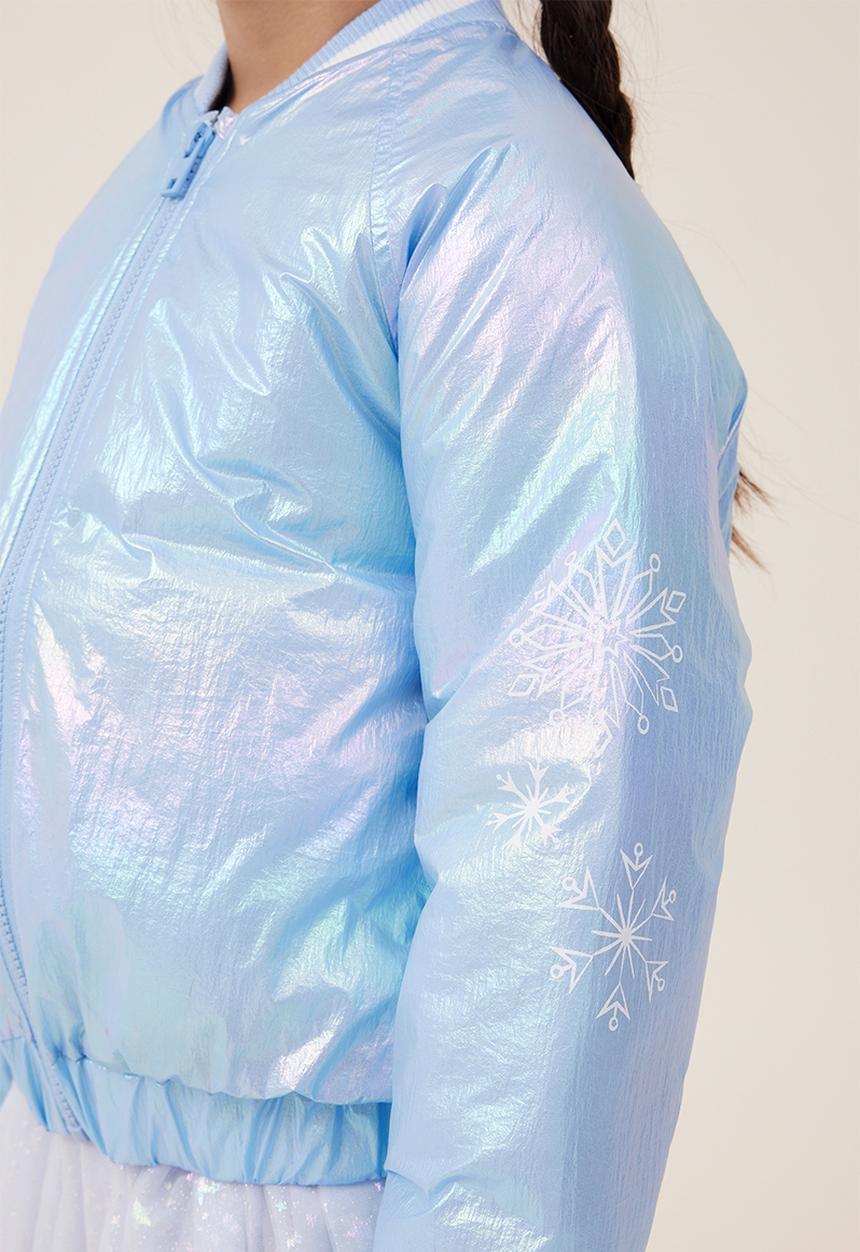 Cotton On - License bomber jacket - lcn dis elsa/morning blue