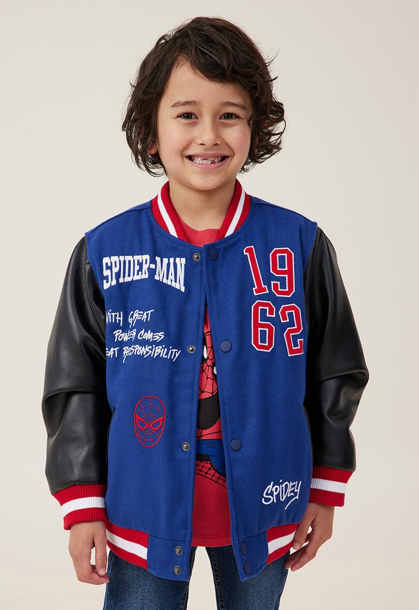 Cotton On - License bomber jacket - lcn mar in the navy/spiderman