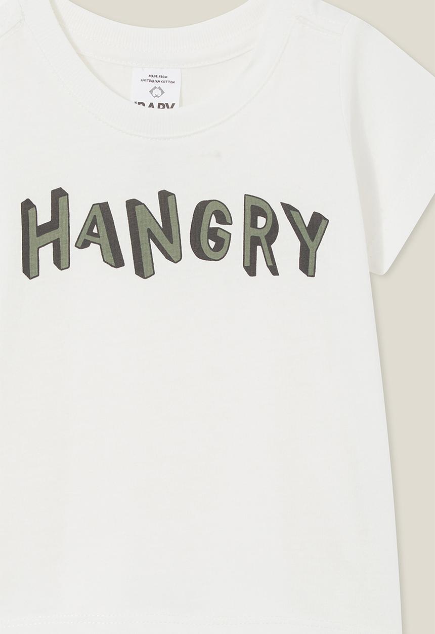 Cotton On - Jamie short sleeve tee - vanilla/hangry ultra bold