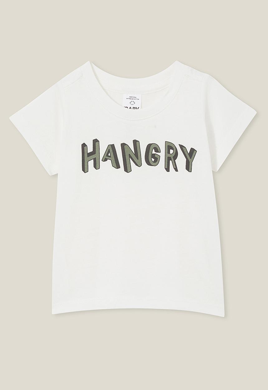 Cotton On - Jamie short sleeve tee - vanilla/hangry ultra bold