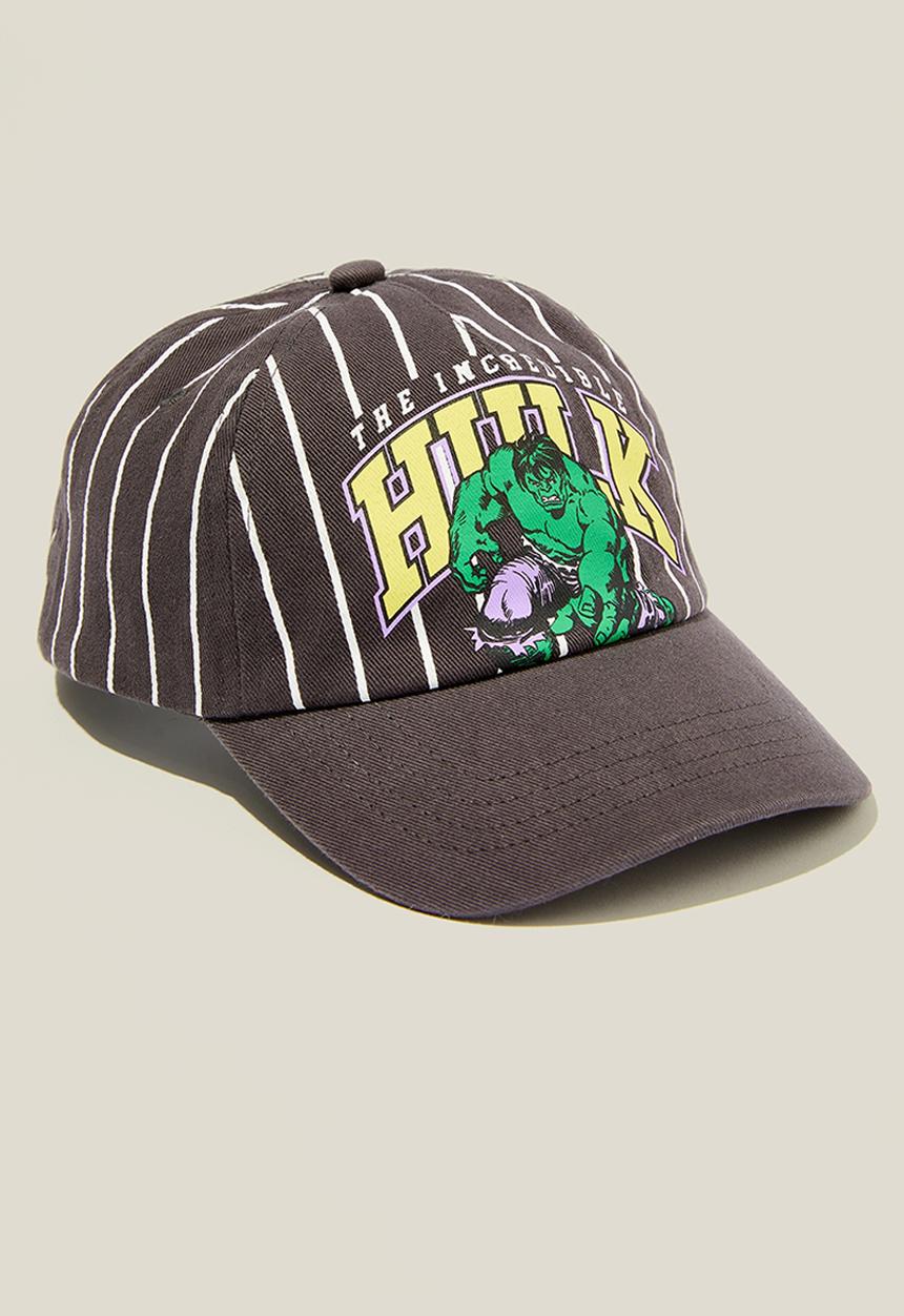 Cotton On - Kids licensed cap - lcn mar hulk/phantom pinstripe
