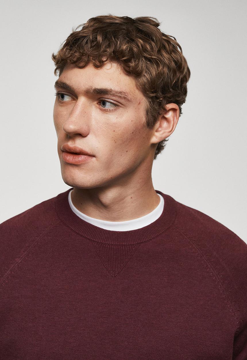 MANGO - Sweater ten - bordeaux 