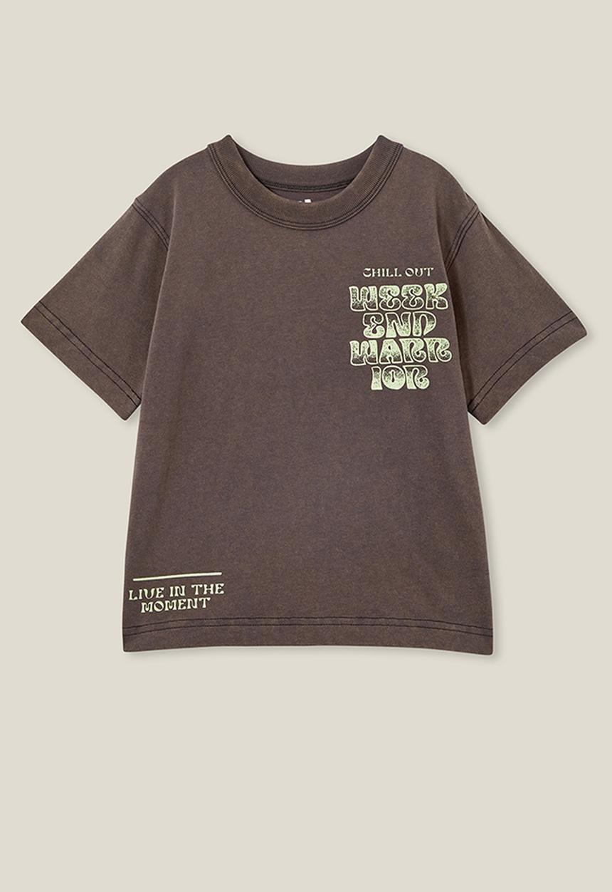 Cotton On - Jonny short sleeve print tee - phantom/weekend warrior