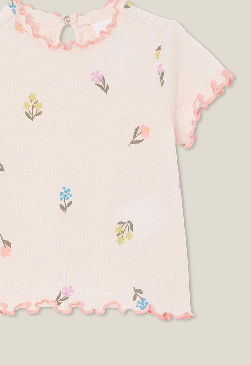 Cotton On - Elsie tee - crystal pink/mini floral