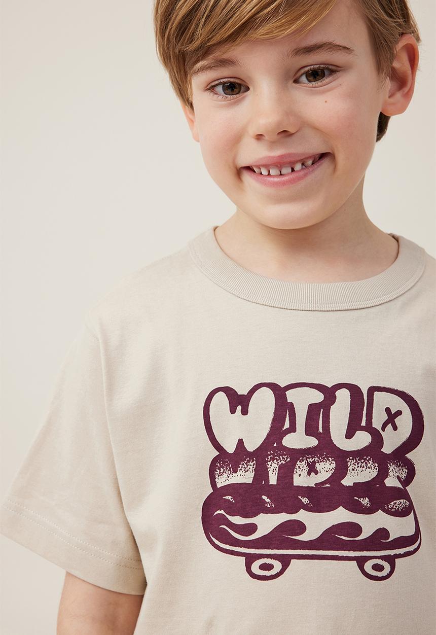 Cotton On - Jonny short sleeve print tee - rainy day/wild vibes
