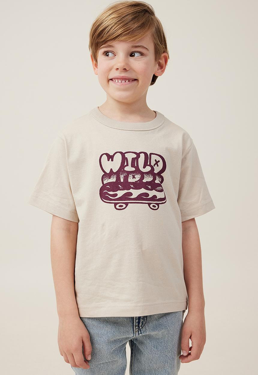Cotton On - Jonny short sleeve print tee - rainy day/wild vibes