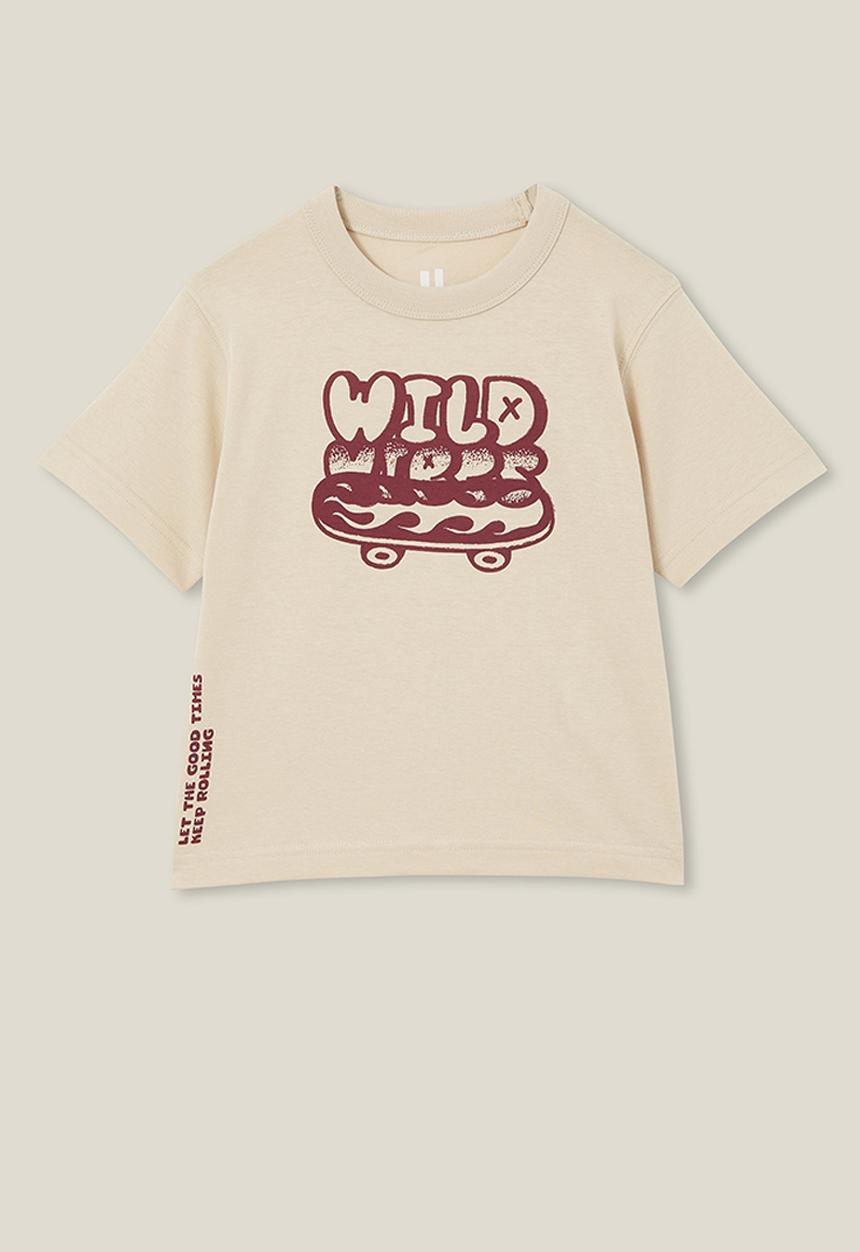 Cotton On - Jonny short sleeve print tee - rainy day/wild vibes