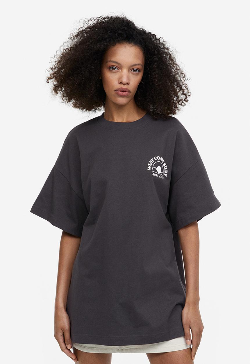 H&M - Oversized T-shirt - grey