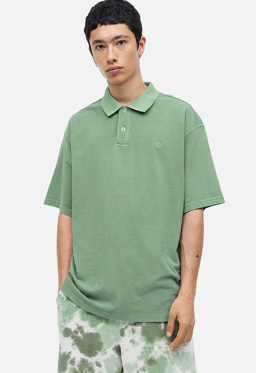 H&M - Relaxed fit polo shirt - green