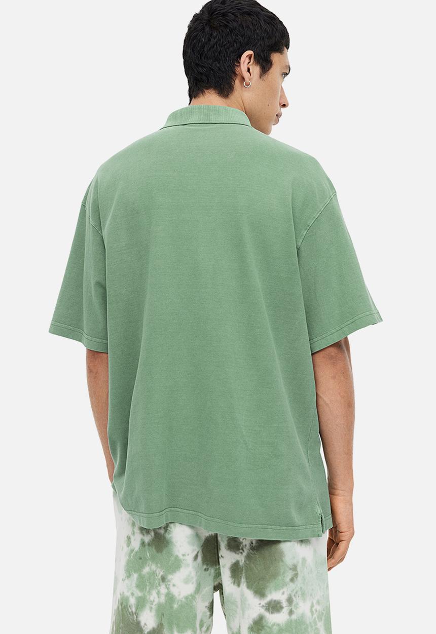 H&M - Relaxed fit polo shirt - green