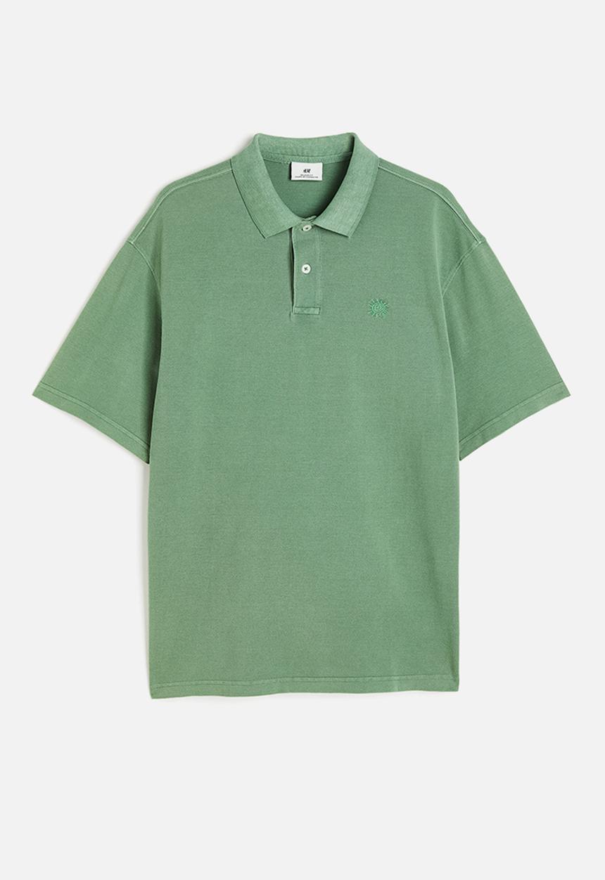H&M - Relaxed fit polo shirt - green