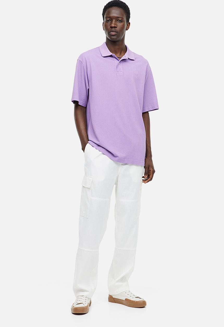 H&M - Relaxed fit polo shirt - purple