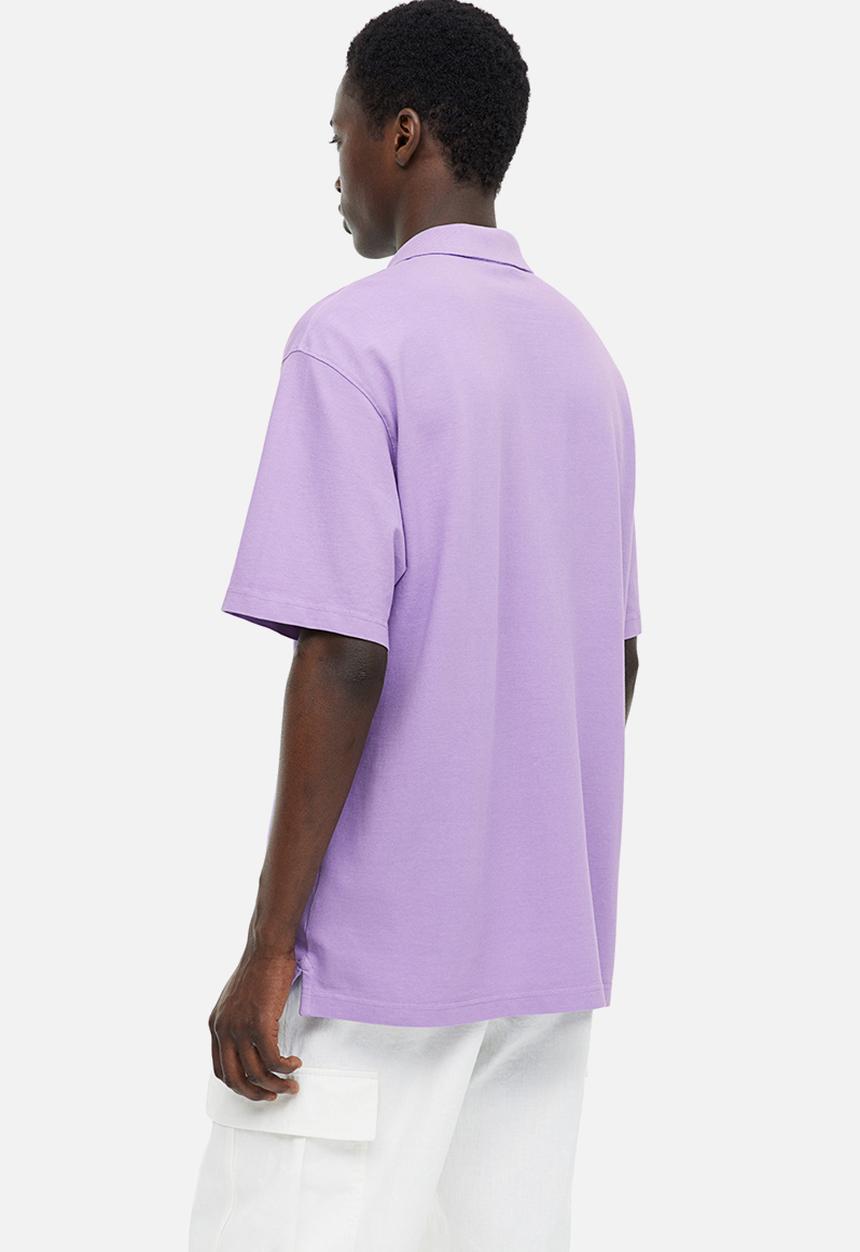 H&M - Relaxed fit polo shirt - purple