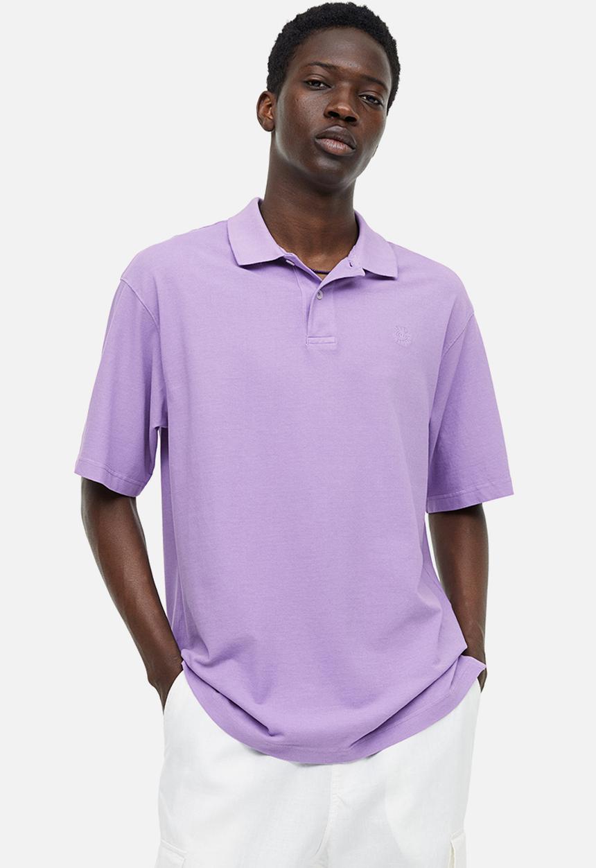 H&M - Relaxed fit polo shirt - purple