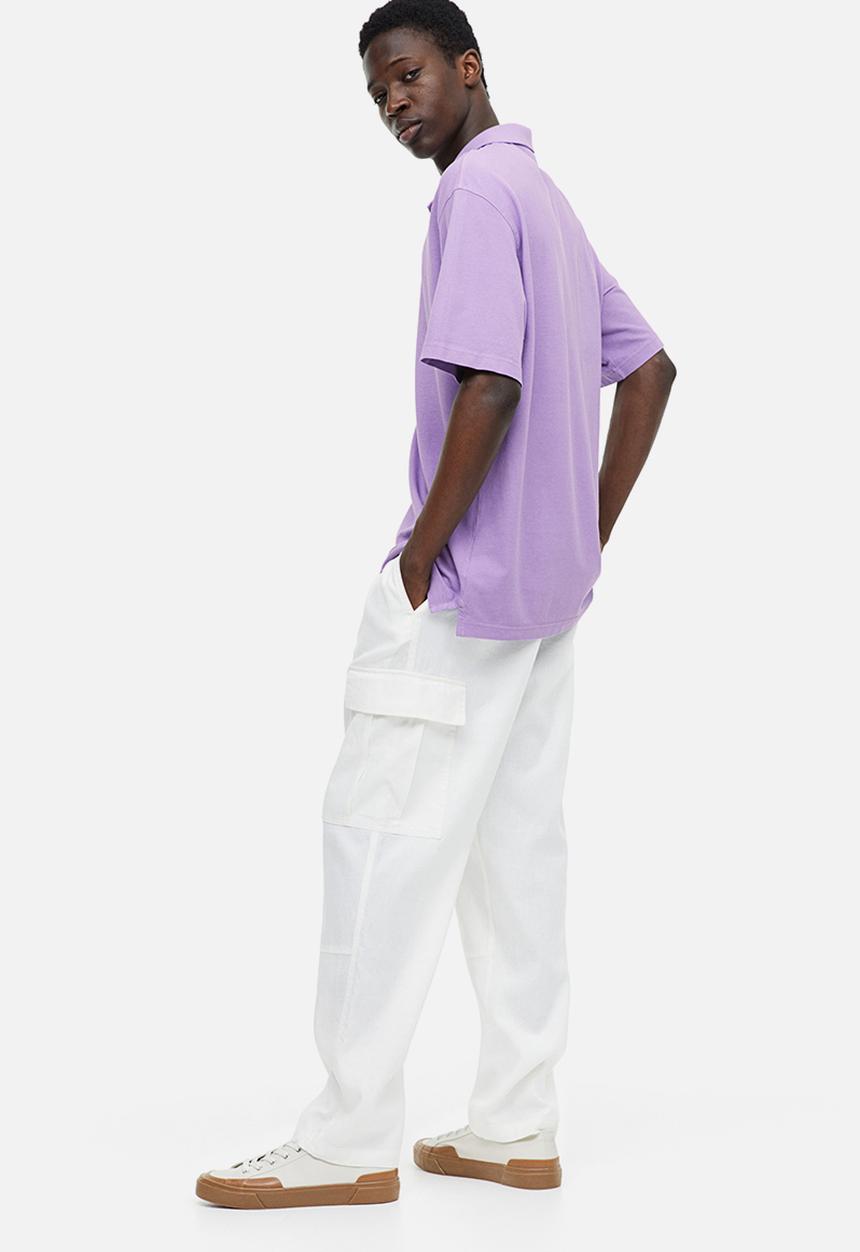 H&M - Relaxed fit polo shirt - purple