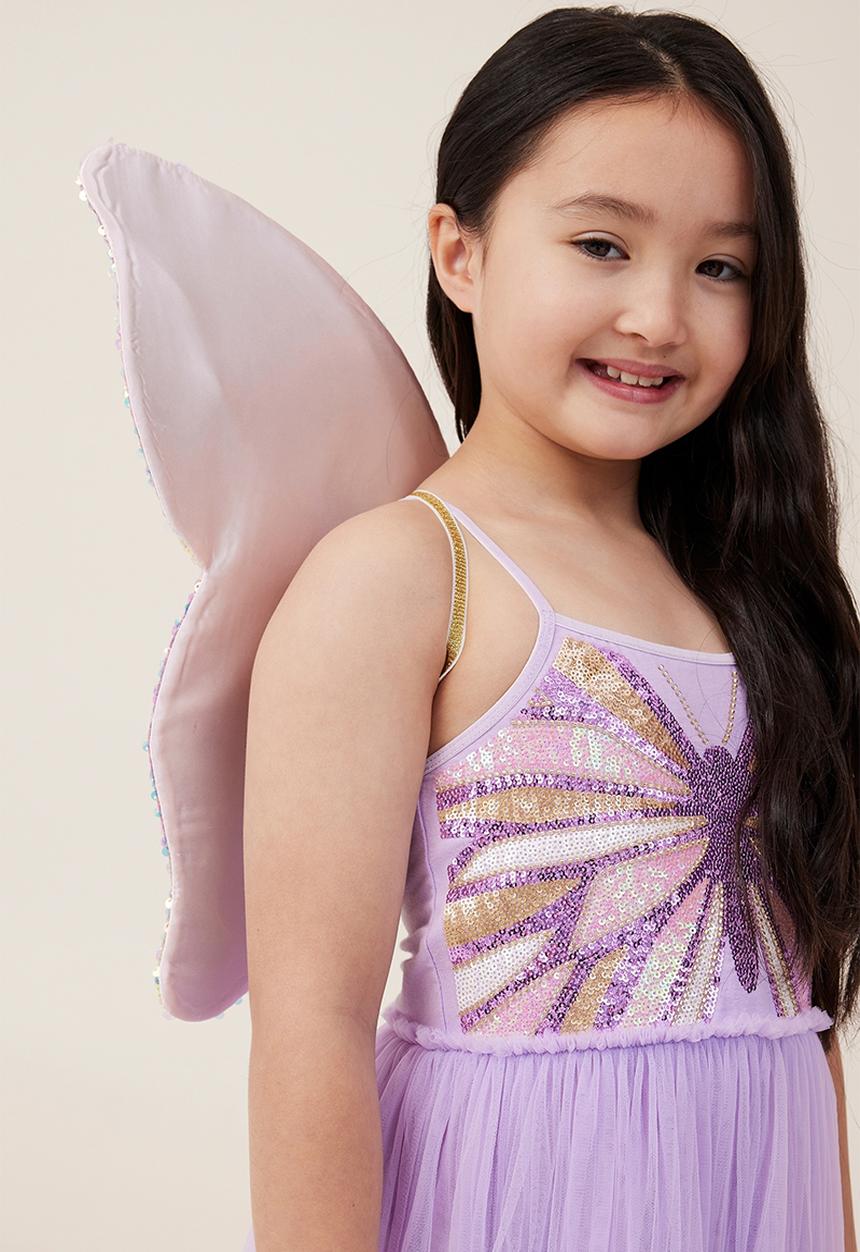 Cotton On - Kids butterfly wings - rainbow sequins