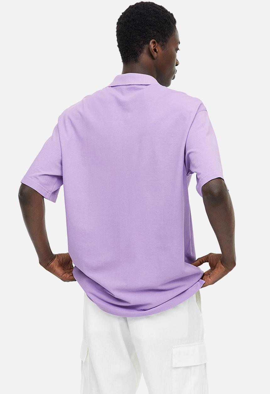 H&M - Relaxed fit polo shirt - purple