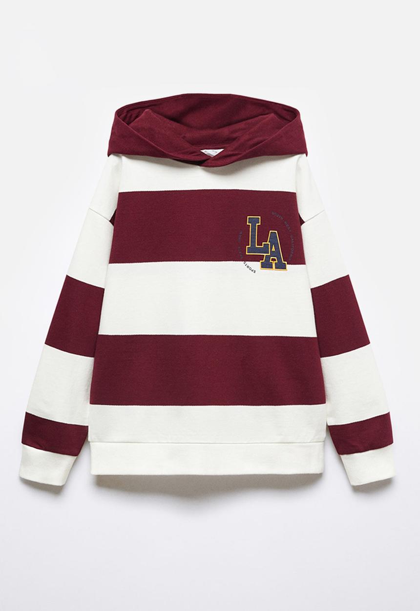 MANGO - Sweatshirt academy - bordeaux